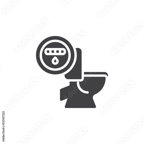 Toilet water meter vector icon