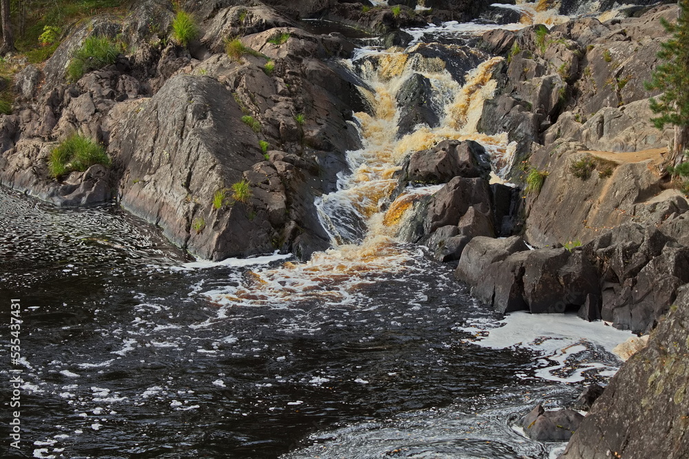 Rocky rapids on the Tokhmajoki river. Rocky rapids on the Tokhmajoki river.