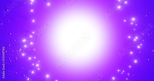 Abstract background sparkles glowing on blue space 3d render