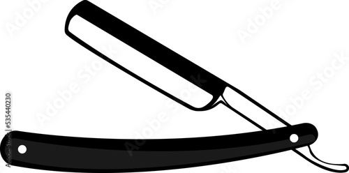 Vector image (symbol, icon) of a razor (dangerous blade)