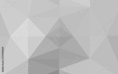 Light Silver, Gray vector abstract polygonal texture. © Dmitry