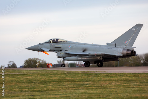 ZK428 Euro fighter Ready for take off  at RAF Coningsby - stock photo photo