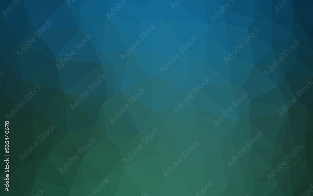 Dark Blue, Green vector abstract polygonal cover. Dark Blue, Green vector abstract polygonal cover.