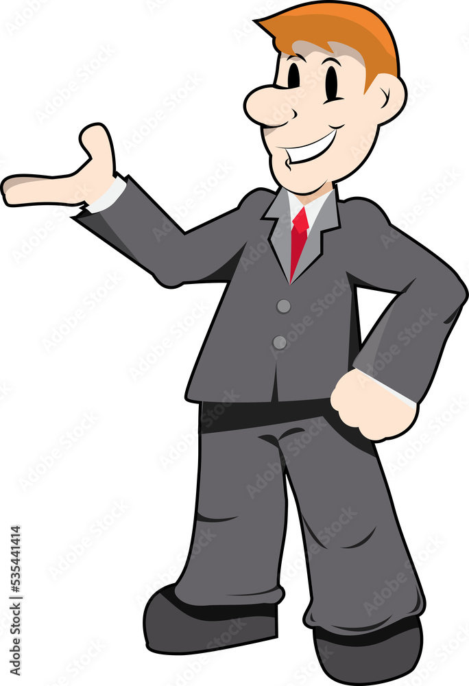 business man Character Illustration Vector Businessman Character Model