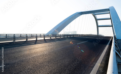 Modern bridge highway of city