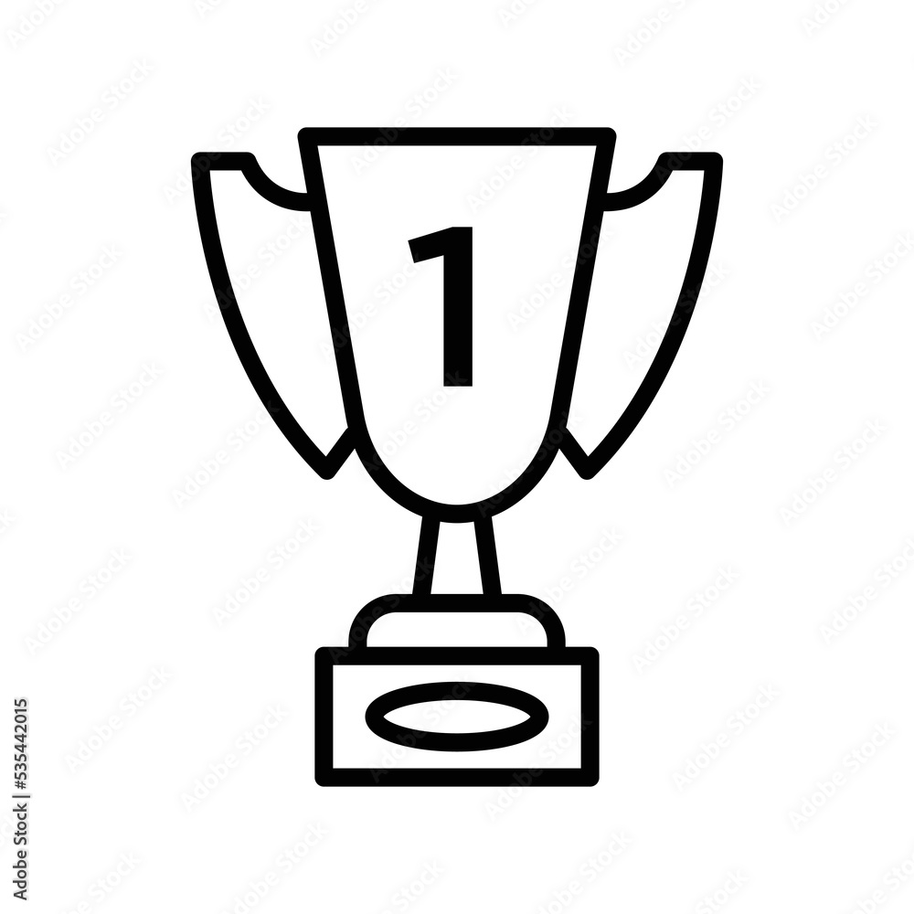 trophy icon vector design template in white background trophy icon vector design template in white background