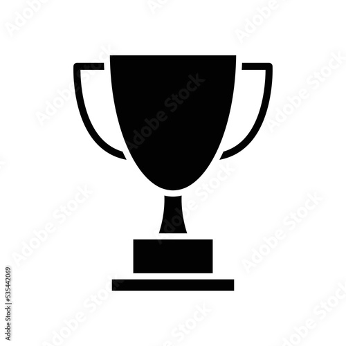 trophy icon vector design template in white background