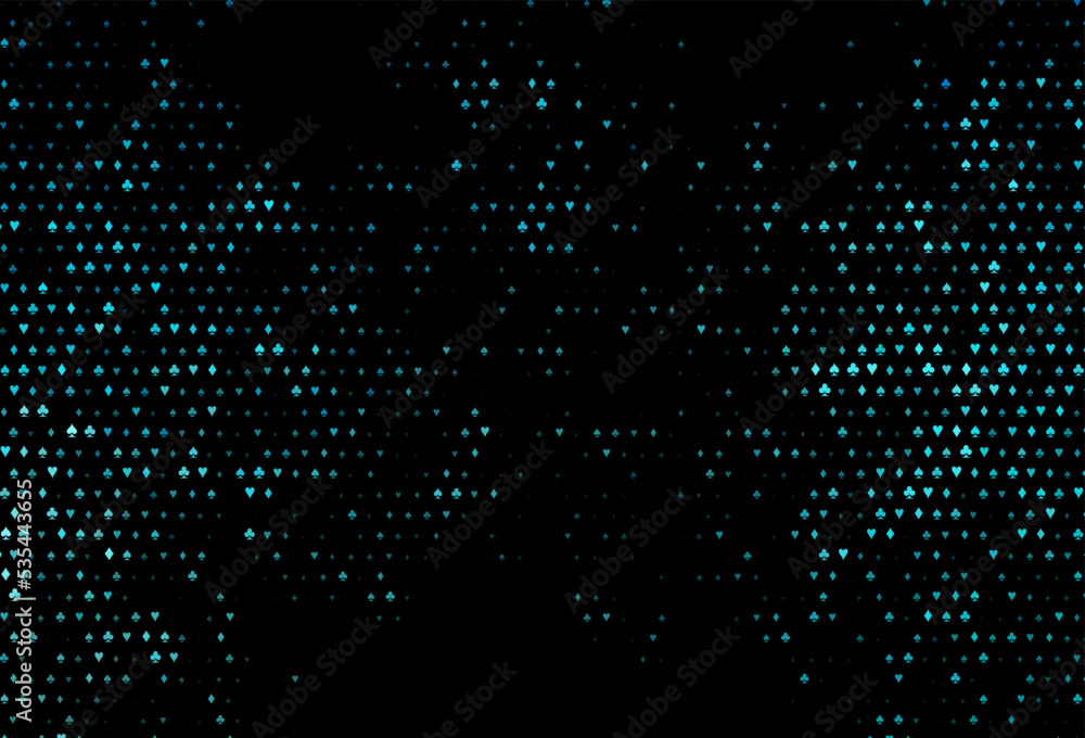 Dark blue vector pattern with symbol of cards. Dark blue vector pattern with symbol of cards.