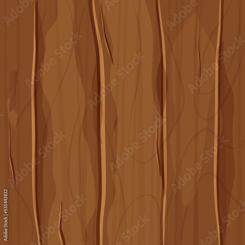 Old wooden texture, cover from planks, ui game background, seamless pattern in cartoon style isolated. Detailed, textured material. 