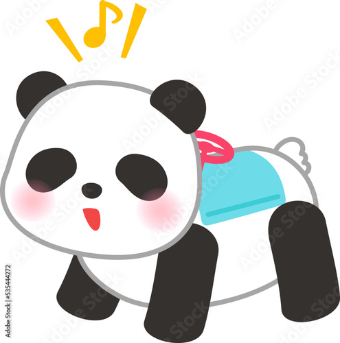 パンダ型の乗り物