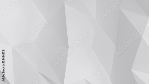 White low poly geometric abstract background. 4k 3d animation ready to loop