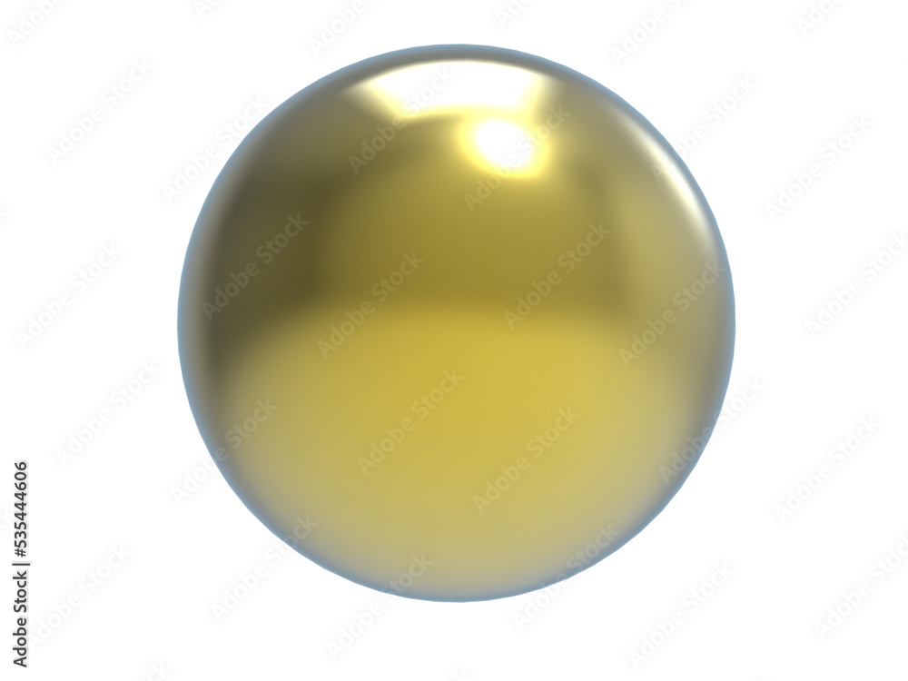 Yellow metal ball.