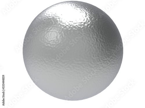 Textured metal sphere.