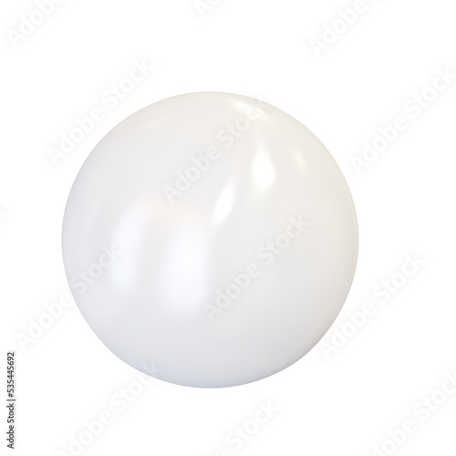 White plastic ball.