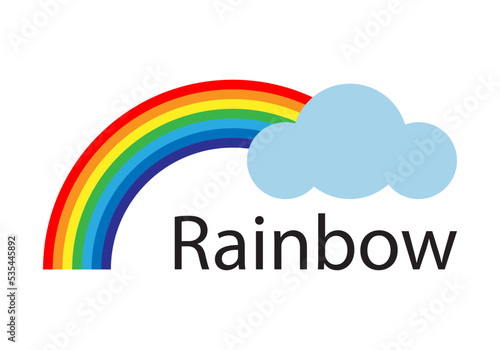 Rainbow vector illustration. Colorful abstract design. Color graphic symbol rain bow.