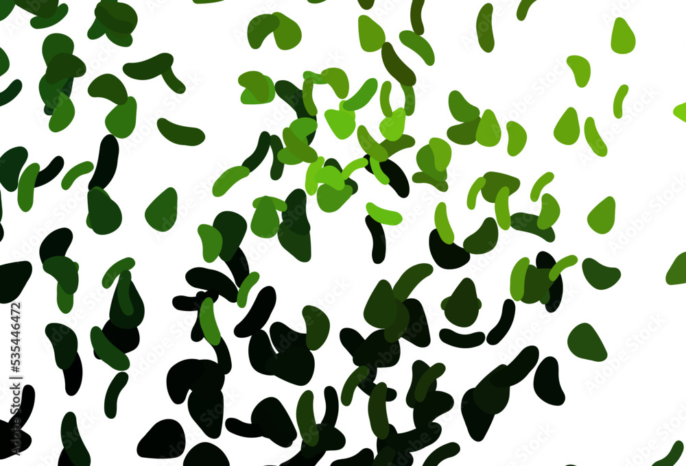 Light Green, Yellow vector pattern with chaotic shapes. Light Green, Yellow vector pattern with chaotic shapes.