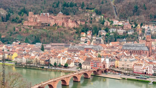 Heidelberg cityscape Time Lapse, Germany