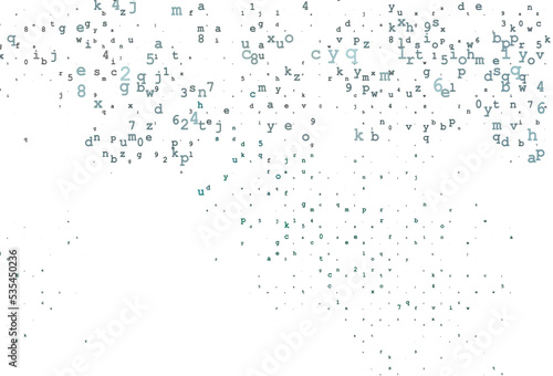 Light Pink, Blue vector layout with latin alphabet.