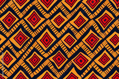 Unique Geometric Seamless Pattern made in ethnic style. Aztec textile print. African traditional design. Creative boho pattern. Perfect for site backgrounds, wrapping paper and fabric design.. High
