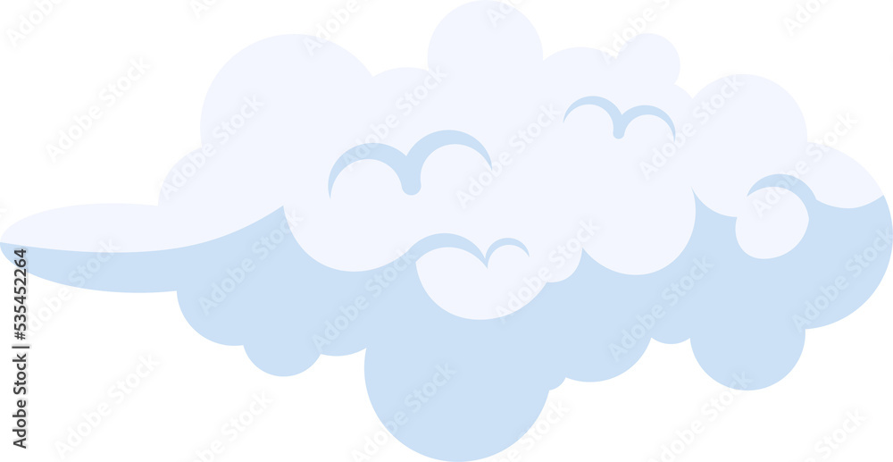 Cloud illustration in flat design style. Cloud vector for child illustration. Cloud illustration in flat design style. Cloud vector for child illustration.