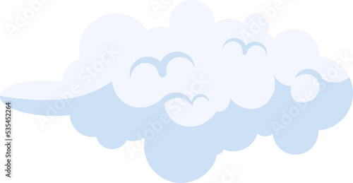 Cloud illustration in flat design style. Cloud vector for child illustration.