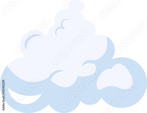Cloud illustration in flat design style. Cloud vector for child illustration.