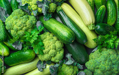 Принти на полотні Assortment of ripe green vegetables