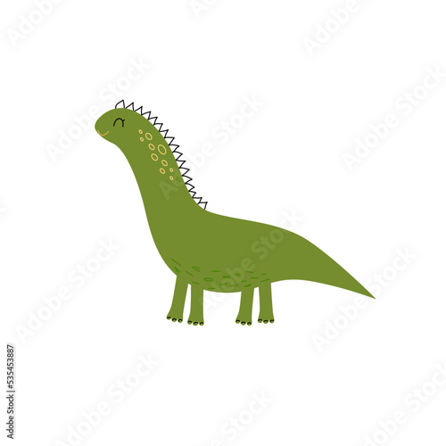 CUTE KIDS VECTOR DINOSAUR ISOLATED ON WHITE