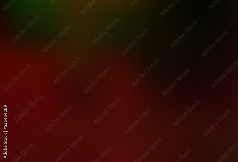Dark Green, Red vector blurred shine abstract background. Dark Green, Red vector blurred shine abstract background.