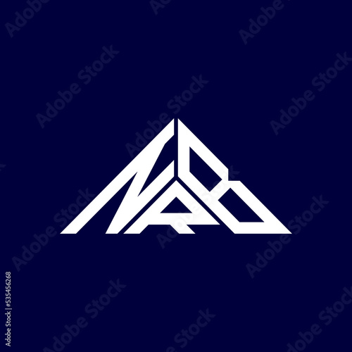 NRB letter logo creative design with vector graphic, NRB simple and modern logo in triangle shape. photo