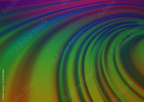 Dark Multicolor  Rainbow vector abstract blurred background.