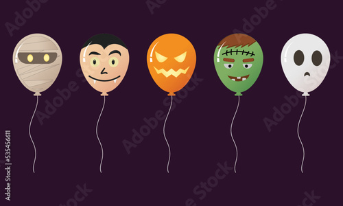 Halloween balloon illustration for you, you can use for social media and also your home decoration