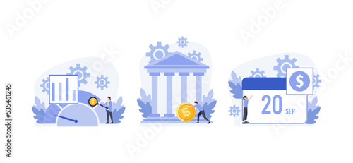 Finance Bundle Flat Design Illustration