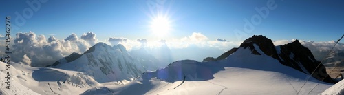 Multi day summer expedition through some glaciers in the alps. On the Monterosa massif starting from Zermatt and summiting multiple 4000m mountains