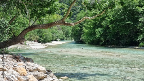 Beautiful view of Acheron River in Greece photo