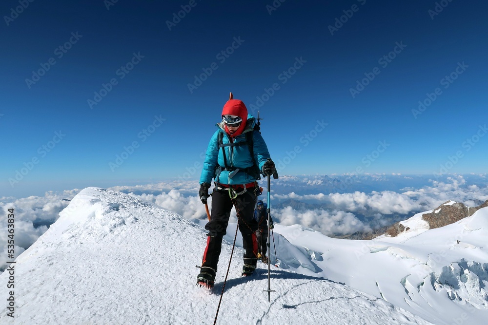 Multi day summer expedition through some glaciers in the alps. On the Monterosa massif starting from Zermatt and summiting multiple 4000m mountains Multi day summer expedition through some glaciers in the alps. On the Monterosa massif starting from Zermatt and summiting multiple 4000m mountains