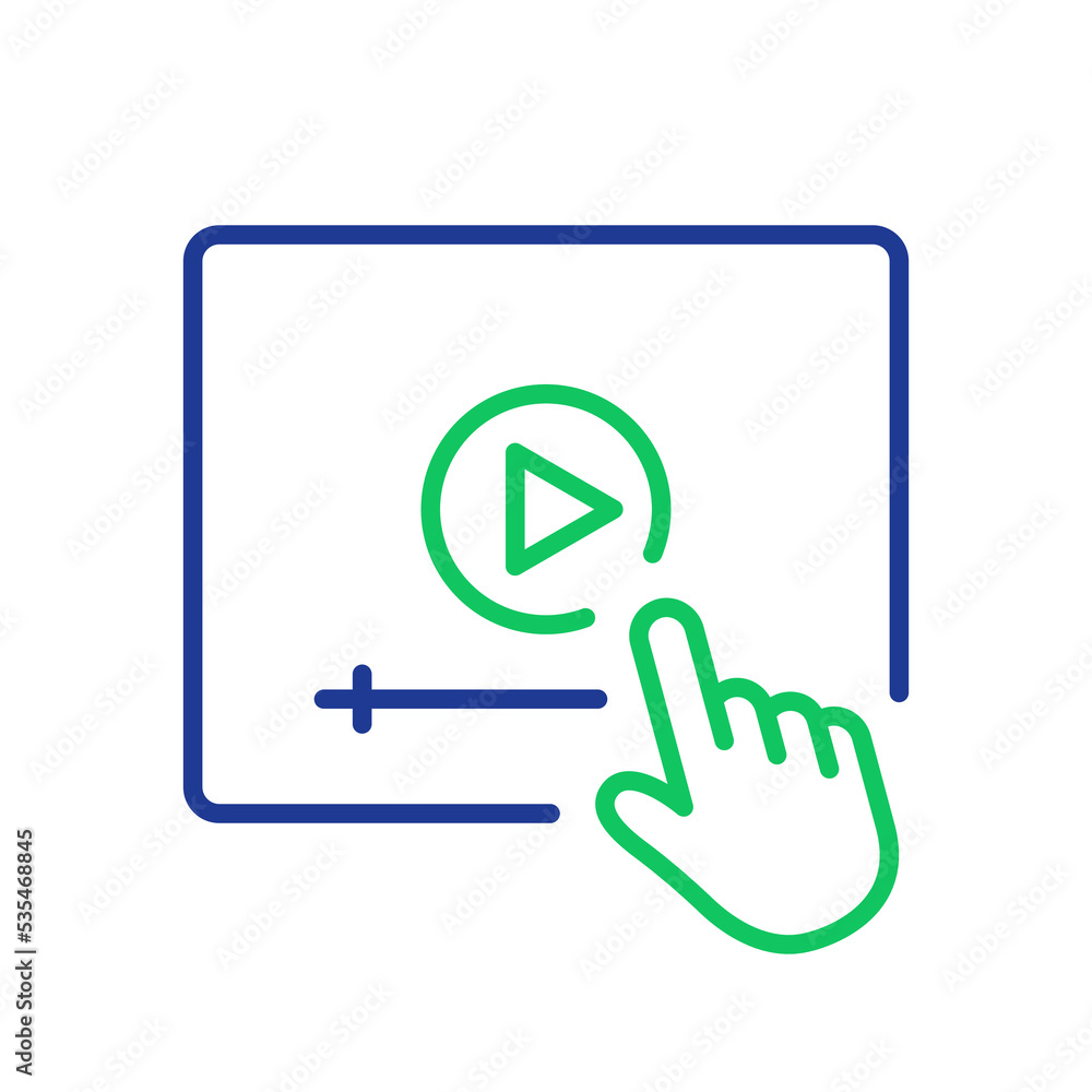 Video Tutorials Line Icon. Video Player with Mouse Pointer Linear Icon. E-learning and Online Education Sign. Distant Education and Online Webinar Pictogram. Editable stroke. Vector illustration Video Tutorials Line Icon. Video Player with Mouse Pointer Linear Icon. E-learning and Online Education Sign. Distant Education and Online Webinar Pictogram. Editable stroke. Vector illustration