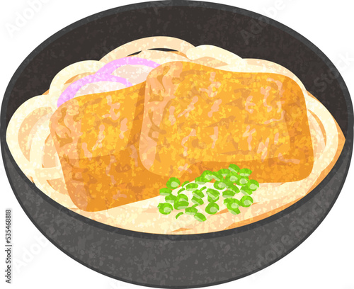きつねうどん　手描き風