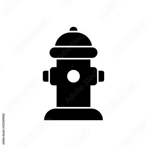 Fire Hydrant Silhouette Icon. Fire Extinguishing Hydrant Black Icon. Isolated Vector Illustration