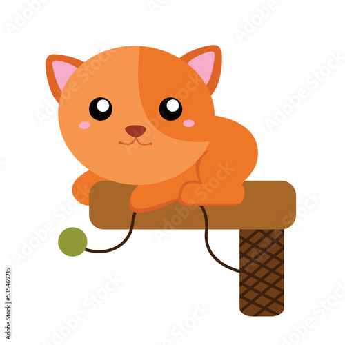 Cute Cat Pet Indoor Animal Illustration Vector Clipart