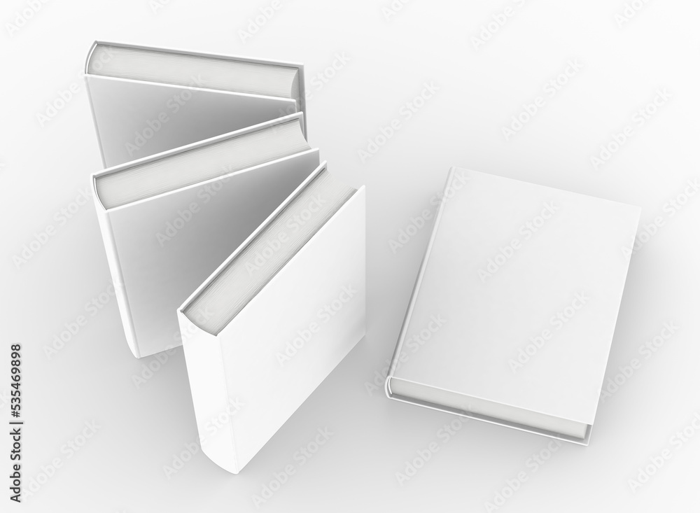 template empty book mockup set white background template empty book mockup set white background