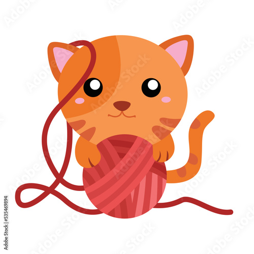 Cute Cat Pet Indoor Animal Illustration Vector Clipart