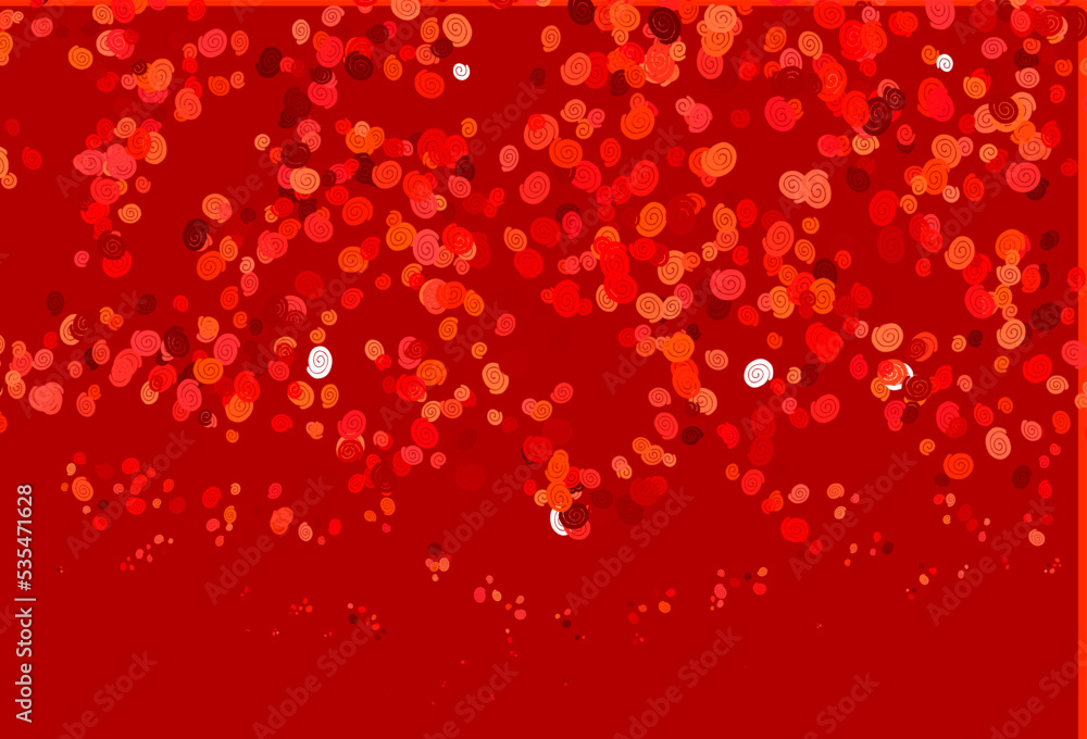 Light Red vector background with bent ribbons.