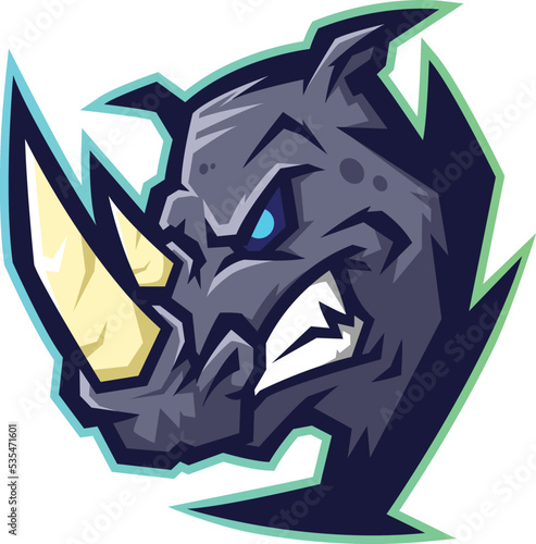 Rhino esports logo for gaming and streaming