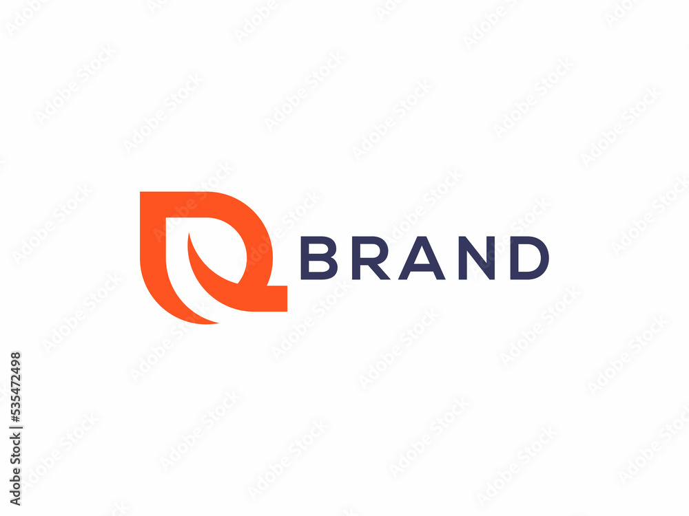 R or Q initial monogram logo simple and clean typography editable R or Q initial monogram logo simple and clean typography editable