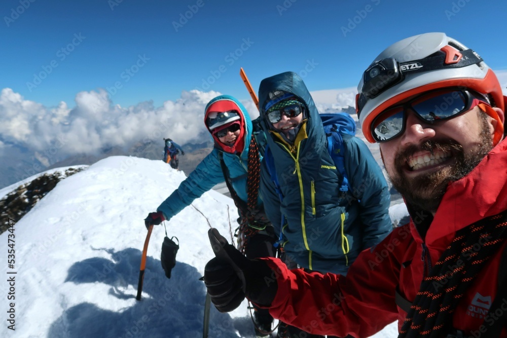 Multi day summer expedition through some glaciers in the alps. On the Monterosa massif starting from Zermatt and summiting multiple 4000m mountains Multi day summer expedition through some glaciers in the alps. On the Monterosa massif starting from Zermatt and summiting multiple 4000m mountains