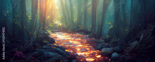 a stream in a forest