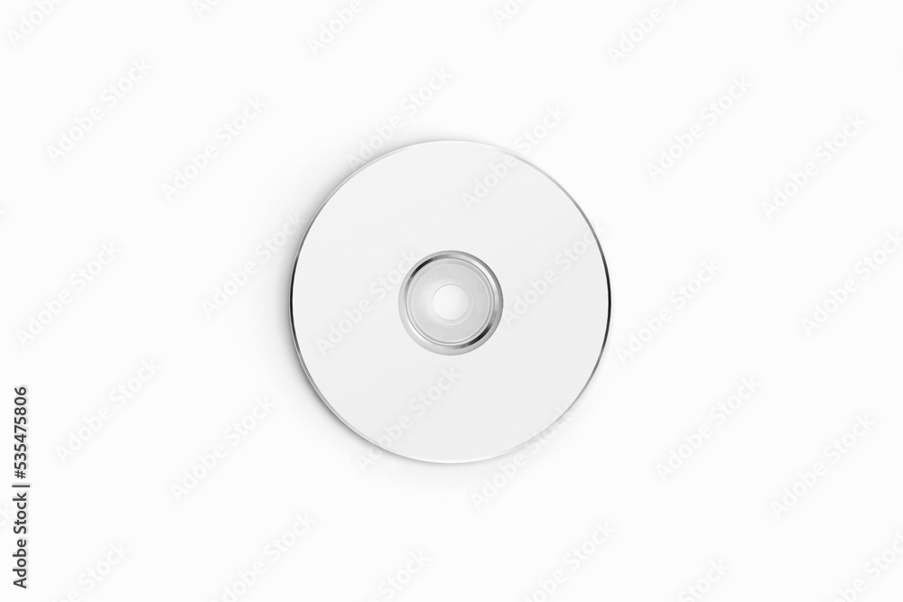 Blank empty white CD DVD disk mockup isolated on white background. 3d rendering. Blank empty white CD DVD disk mockup isolated on white background. 3d rendering.