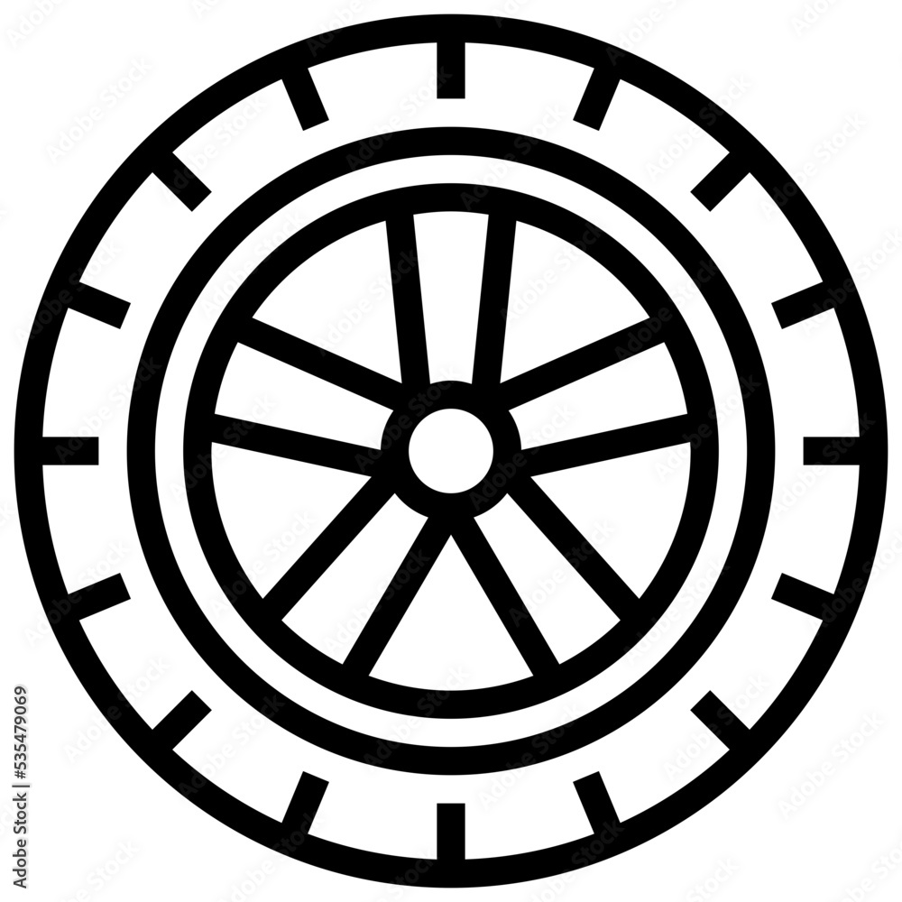 Obraz premium Wheel icon