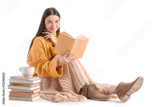 Beautiful woman in yellow s...